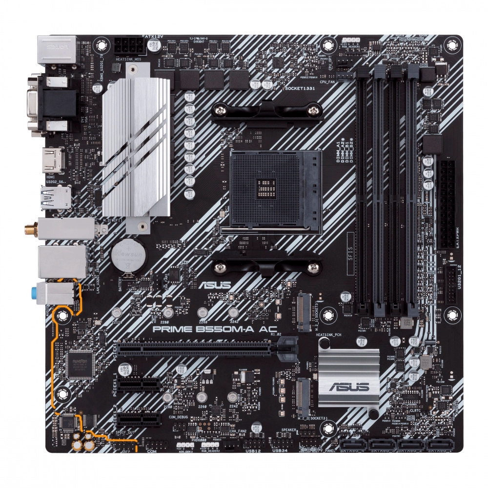 MB ASUS PRIME B550M-A AC WIFI AM4 DDR4 MICRO ATX HDMI 1 AÑO DE GARANTIA
