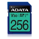 MEMORIA SD ADATA 256GB CLASE 10 V30 4K UHD 100/80MBPS AZUL ASDX256GUI3V30S-R 11M DE GARNTIA