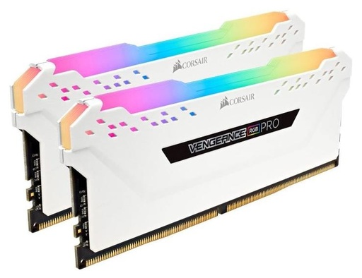 [843591078702] RAM CORSAIR DDR4 VENGEANCE PRO 2X8 16GB 3000 BLANCO RGB CMW16GX4M2C3000C15W 11M DE GARANTIA