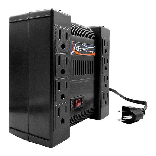 [7501693401790] REGULADOR 1300VA 650W COMPLET XPOWER 8C ERV-9-001 8C 11M DE GARANTIA