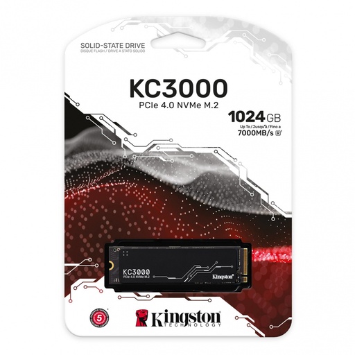 [740617324433] SSD KINGSTON KC3000 1024GB M.2 2280 NVME SKC3000S/1024G 11M DE GARANTIA