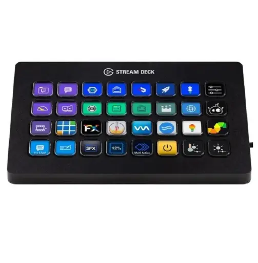 [0840006610373] TECLADO ELGATO STREAM DECK XL 32 TECLAS LCD PERSONALIZABLES 10GAT9901 11M DE GARANTIA