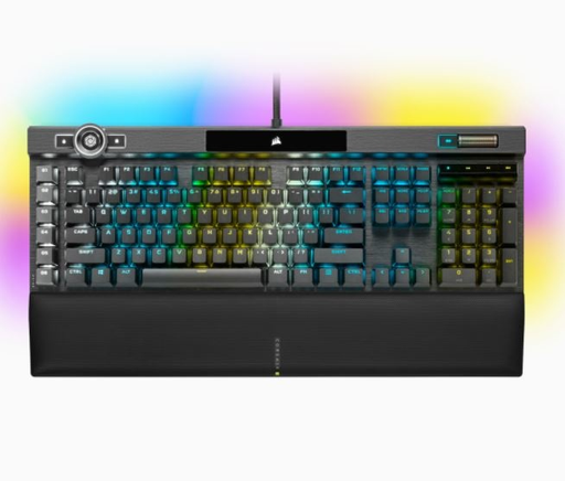[840006621942] TECLADO CORSAIR K100 OPX GAMING NEGRO RGB MECANICO CH-912A01A-NA 11M DE GARANTIA