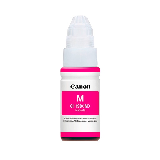 [013803259018] TINTA CANON GI-190M MAGENTA COM/G411/G211/G311 0669C001AB 70ML SIN GARANTIA 