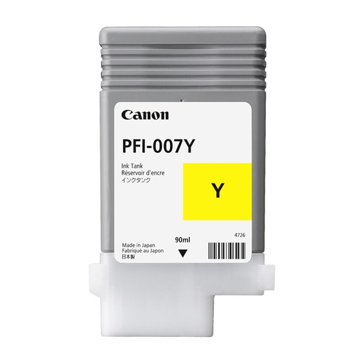 [013803288919] TINTA CANON PFI-007Y AMARILLO PLOTTER COM/IPF670E 2146C001AA 90ML SIN GARANTIA 