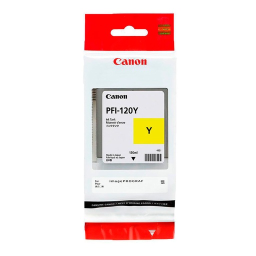 [013803303025] TINTA CANON PFI-120 AMARILLO PLOTTER COM/TM-200/205/300/305 2888C001AA 130ML SIN GARANTIA