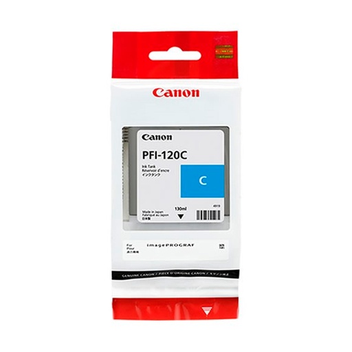 [013803302981] TINTA CANON PFI-120 CYAN PLOTTER COM/TM-200/205/300/305 2886C001AA 130ML SIN GARANTIA