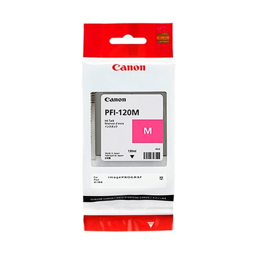 [013803303001] TINTA CANON PFI-120 MAGENTA PLOTTER COM/TM200/205/300/305 2887C001AA 130ML SIN GARANTIA
