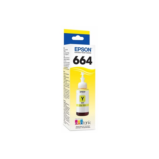 [010343885325] TINTA EPSON T664 AMARILLO COM/L110/L1300/L220/L310/L365/L375/L380/L395/L455 L475/L565/L575/L850/L200 K495 T664420AL 70ML SIN GARANTA