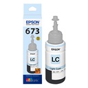 <p>TINTA EPSON T673 CYAN LIGHT 70ML MULTIFUNCIONAL ECOTANK L800 L1800 L805 L810 L850 T673520 SIN GARANTIA</p>