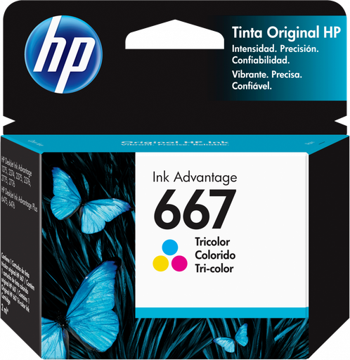 [193015522435] CARTUCHO HP 667 TRICOLOR 3YM78AL SIN GARANTIA