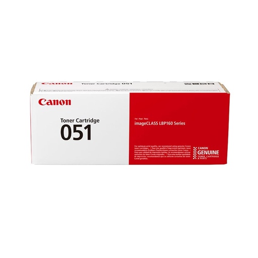 [013803288797] TONER CANON 051 NEGRO 1700 PAGS C/MF264DW/LBP162DW 2168C001 SIN GARANTIA