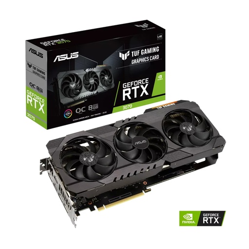 [195553320146] TVIDEO ASUS RTX3070 TUF OC 8GB GAMING DDR6 HDMI DP TUF-RTX3070-O8G-V2-GAMING