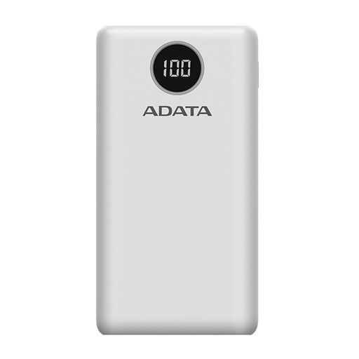 [4710273772103] POWER BANK ADATA P20000QCD BLANCO CARGA RAPIDA USB-C AP20000QCD-DGT-CWH 6M DE GARANTIA