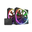 VENTILADOR NZXT F140 NEGRO 2X140MM RGB/ CONTROL RGB12V RF-R14DF-B1 11M DE GARANTIA