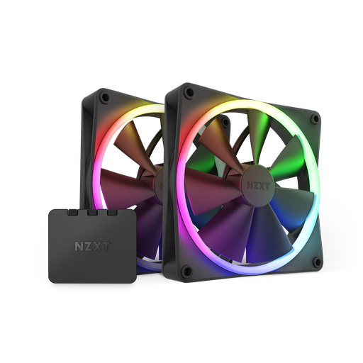 [810074840071] VENTILADOR NZXT F140 NEGRO 2X140MM RGB/ CONTROL RGB12V RF-R14DF-B1 11M DE GARANTIA