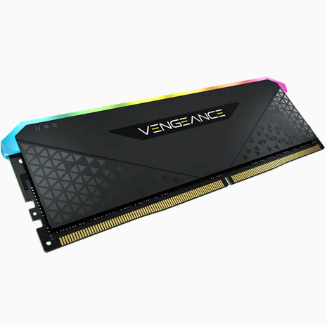 [840006652199] RAM CORSAIR DDR4 VENGEANCE 8GB 3200 NEGRO RGB CMG8GX4M1E3200C16 1AÑO DE GARANTIA