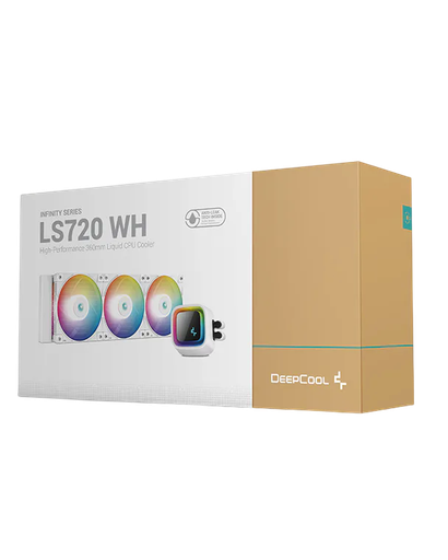 [6933412727644] ENFRIAMIENTO DEEPCOOL INFINITY LS720 WH RGB BLANCO 360MM R-LS720-WHAMNT-G-1 11M DE GARANTIA