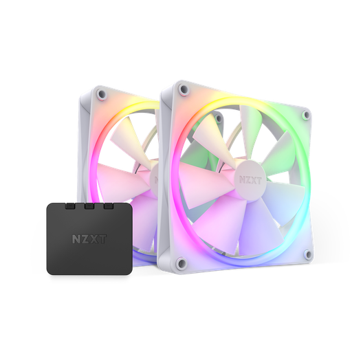 [810074840088] VENTILADOR NZXT F140 BLANCO 2X140MM RGB+CONTROL RGB12V  RF-R14DF-W1 11M DE GARANTIA