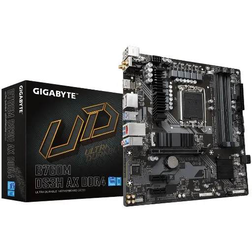 [889523034620] MOTHER INTEL B760M DS3H AX GIGABYTE  LGA1700 4xDDR4 128GB M-ATX 12M DE GARANTIA