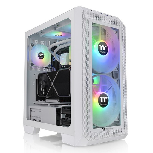 [841163081235] GABINETE THERMALTAKE VIEW 300 MX ARGB ATX CRISTAL MIDITOWER BLANCO CA-1P6-00M6WN-00 SIN GARANTIA