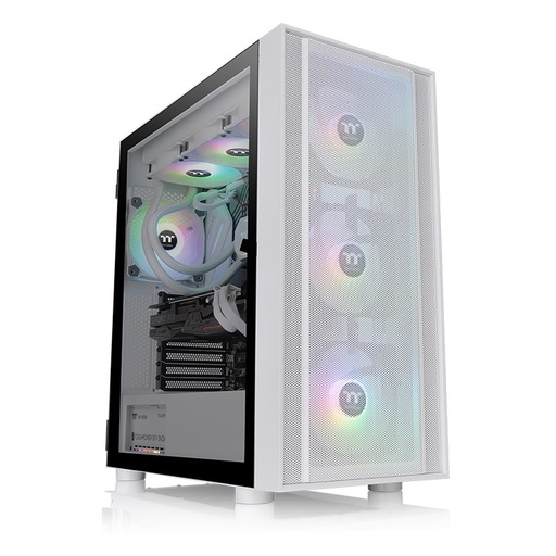 [841163083703] GABINETE THERMALTAKE H570 TG ARGB ATX CRISTAL MIDITOWER SNOW BLANCO CA-1T9-00M6WN-01 SIN GARANTIA