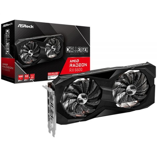 [4710483935749] TARJETA DE VIDEO RADEON RX6600 8GB GDDR6 ASROCK CHALLENGER 90-GA2RZZ-00UANF 12M DE GARANTIA