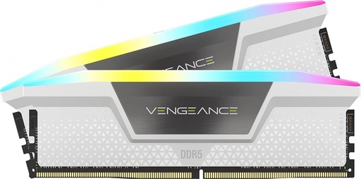 [840006694670] RAM CORSAIR DDR5 VENGEANCE 2X16 32GB 5200 BLANCO RGB CMH32GX5M2B5200C40W 12M DE GARANTIA