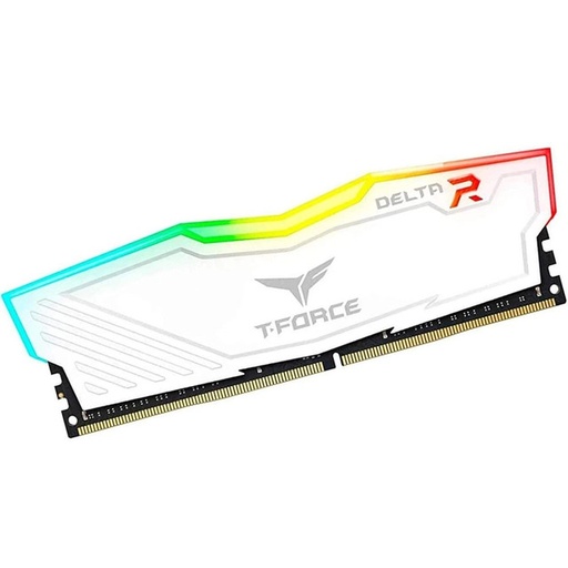 [765441654679] RAM TEAMGROUP T-FORCE DELTA DDR4 8GB 3200 BLANCO TF4D48G3200HC16F01 1AÑO DE GARANTIA