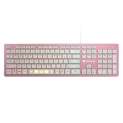 [192554002958] TECLADO COUGAR VANTAR AX PINK USB LED MEMBRANA ROSA 37VAPXNMX.0002 11M DE GARANTIA