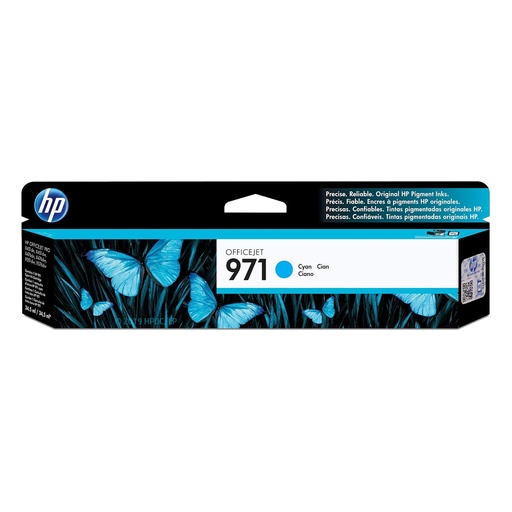 [0887111103178] CARTUCHO HP 971 CIAN ORIGINAL 2500 PAGINAS CN622AM PARA X4151, X551, X476,X576 / SIN GARANTIA