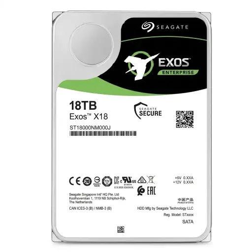 [763649138878] DD SEAGATE NUEVO 18TB 3.5 EXOS ENTERPRISE X18 ST18000NM000J 11M DE GARANTIA