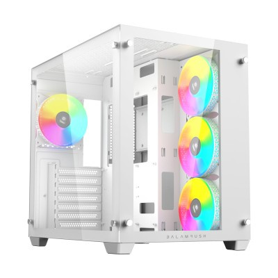 [7506215935951] GABINETE BALAM RUSH TANK PRO GM930 BLANCO ATX RGBVENTS CRISTAL S/FUENTE BR-935951 11M DE GARANTIA