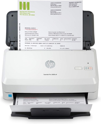 [193808948640] ESCANER HP SCANJET PRO 3000 S4 A COLOR 40PPM ADF 600X600DPI USB 3.0 BLANCO COM/WIN/MAC 6FW07A GARANTIA CON FABRICANTE