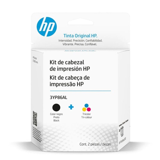 [193808292804] KIT CABEZAL DE IMPRESION HP NEGRO/TRICOLOR 3YP86AL PARA GT5810 GT5820 INK TANK 100 Y 200 SMART TANK 300 Y 400 SIN GARANTIA