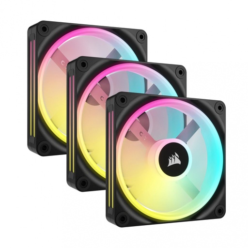 [840006697947] VENTILADOR CORSAIR ICUE LINK QX120 KIT 3X1 RGB 120MM NEGRO CO-9051002-WW 3M DE GARANTIA