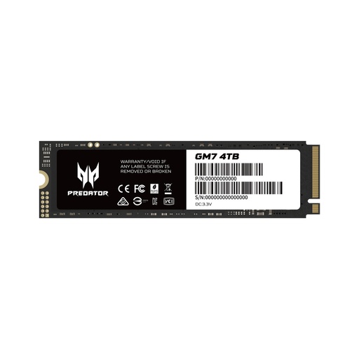 [887184017464] SSD PREDATOR ACER GM7 4TB M.2 PCIE4.0 BL.9BWWR.120 11M DE GARANTIA