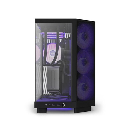 [810074844161] GABINETE NZXT H6 FLOW RGB NEGRO ATX S/FUENTE CRISTAL USB 3.2 TIPO-C CC-H61FB-R1 11M DE GARANTIA