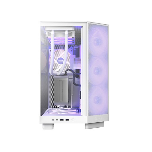 [810074844154] GABINETE NZXT H6 FLOW RGB BLANCO ATX S/FUENTE CRISTAL USB 3.2 TIPO-C CC-H61FW-R1 11M DE GARANTIA