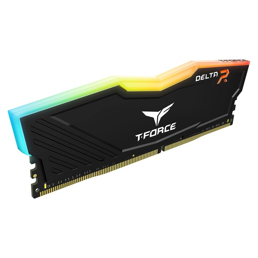[765441643260] RAM TEAMGROUP T-FORCE DELTA DDR4 8GB 3200 NEGRO RGB TF3D48G3200HC16C01 1AÑO DE GARANTIA