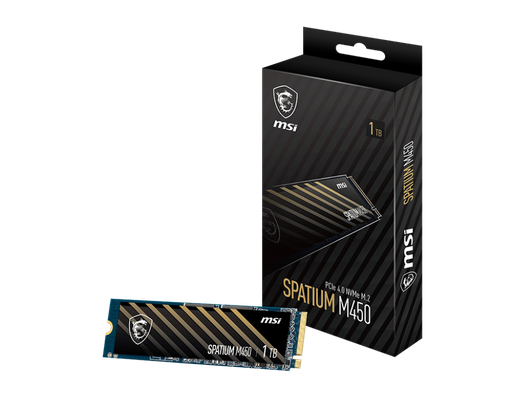 [824142304174] SSD MSI SPATIUM MN450 1TB M2 PCIEX 3600/3000MBs SPATIUM M450 PCIE 4.0 NVME M.2 1TB 11M DE GARANTIA