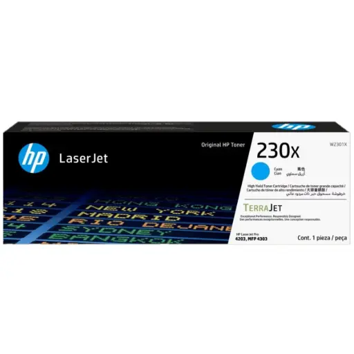 [193808760389] TONER HP 230X LASERJET CYAN 5500 PAGS COM/4203/ MFP 4303 W2301X SIN GARANTIA