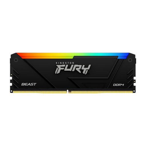 [740617337549] RAM KINGSTON FURY BEAST DDR4 8GB 3200 NEGRO RGB KF432C16BB2A/8 1 AÑO DE GARANTIA