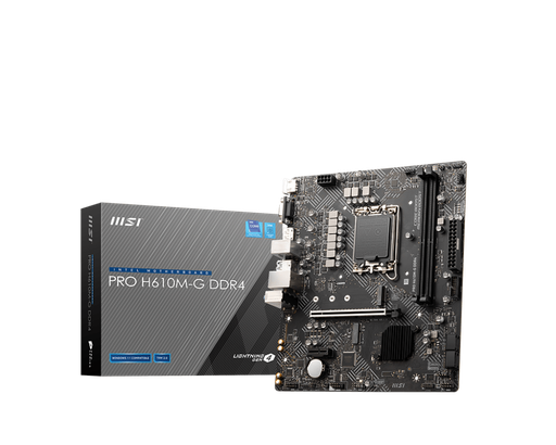 [824142278789] MB MSI PRO H610M-G INTEL GEN12 DDR4 64GB LGA1700 M-ATX HDMI PRO H610M-G DDR4 11M DE GARANTIA