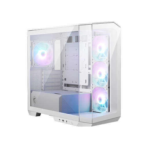 GABINETE MSI PANO M100R BLANCO ARGB M-ATX 4VENT USB-C C/TEMPLADO S/FUENTE MAG PANO M100R PZ WHITE 11M DE GARANTIA