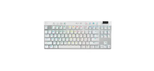 [097855189028] TECLADO GAMER LOGITECH PRO X TKL LIGHTSYNC RGB BLANCO 920-012143 11M DE GARANTIA