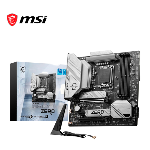 [824142340394] MOTHER INTEL B760M PROJECT ZERO MSI LGA1700 4xDDR5 256GB M-ATX 12M DE GARANTIA