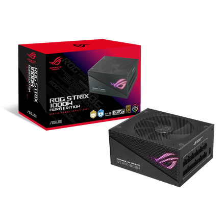 [195553973724] FUENTE ASUS ROG STRIX 1000W 80 PLUS GOLD AURA GAMING RGB MODULAR ATX 3.0 ROG-STRIX-1000G-AURA-GAMING 90YE00P1-BVAA00 12M DE GARANTIA