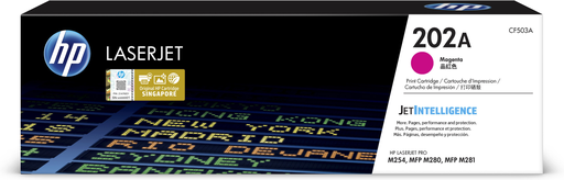 [190781107033] TONER HP 202A MAGENTA 1300 PAGS COM/M254/M280/M254/MFP M281 CF503A SIN GARANTIA