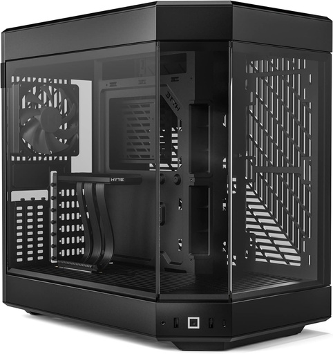 [848604042855] GABINETE HYTE Y60 NEGRO EATX S/FUENTE CRISTAL CS-HYTE-Y60-B 11M DE GARANTIA